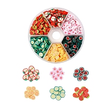 1800Pcs 6 Style Fruit Theme Handmade Polymer Clay Nail Art Decoration CLAY-YW0001-23