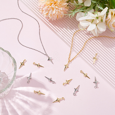 20Pcs 2 Colors Brass Pendants KK-ME0001-90-1