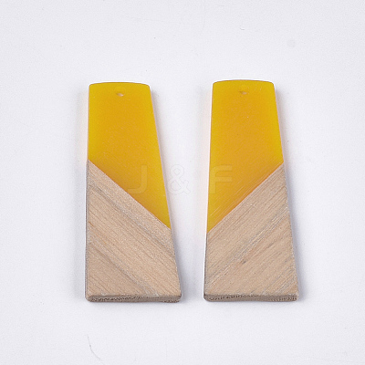 Resin & Walnut Wood Pendants RESI-S358-83G-1