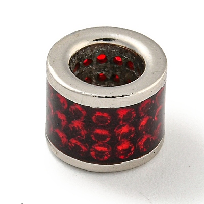 Brass Enamel European Beads KK-G493-11B-02-1
