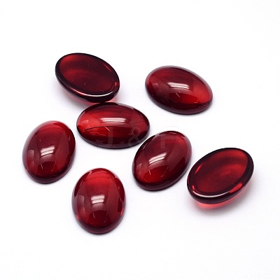 K9 Glass Cabochons Oval Flat Back Cabochons GGLA-L002B-01-1