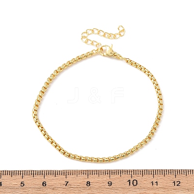 Brass Boston Link Chains Bracelets for Women BJEW-C140-17G-1