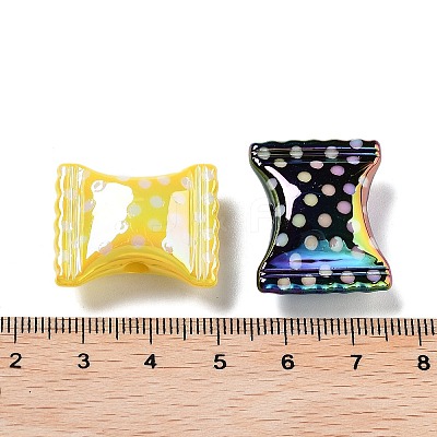 UV Plating Iridescent Acrylic Beads X-MACR-D032-12-1