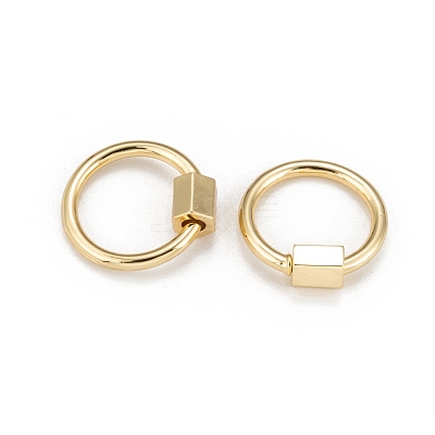 Brass Screw Carabiner Lock Charms X-KK-T047-06G-1