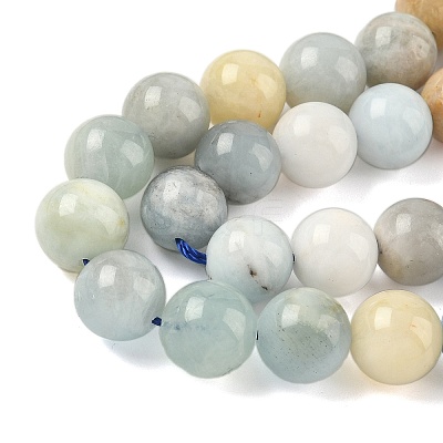 Natural Aquamarine Beads Strands G-D327-A01-10mm-1