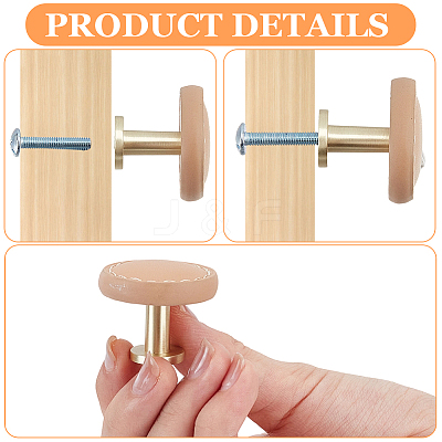 6Pcs Imitation Leather Jewelry Box Drawer Handles FIND-CL0001-69A-1