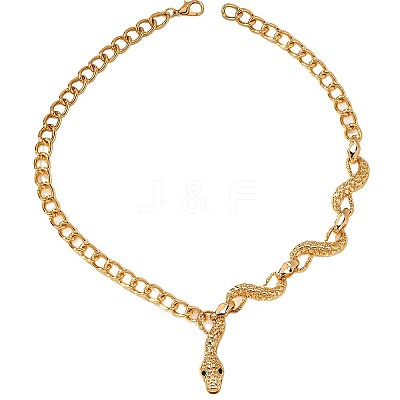 Punk Alloy Snake Pendant Iron Chain Necklaces for Women FS-WGADCDD-01-1