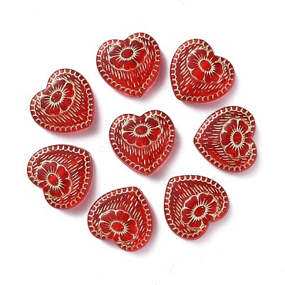 Plating Acrylic Beads X-OACR-P007-09-1