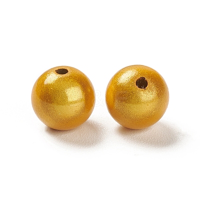Spray Painted Acrylic Beads X-MACR-Q154-01C-1