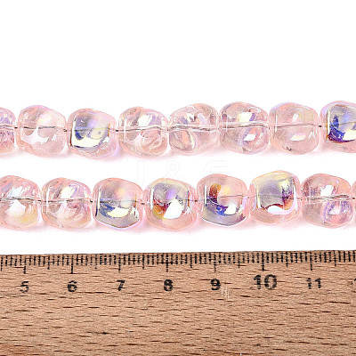 Electroplate Transparent Glass Beads Strands EGLA-N057-02A-05-1