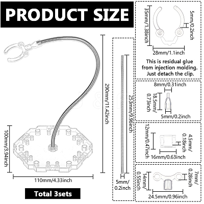 Plastic with Zinc Alloy Model Assembled Action Figure Display Holders with Hexagon Base ODIS-WH0038-219A-1