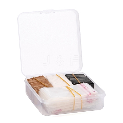 300Pcs 3 Colos Jewelry Earring Display Kraft Paper Price Tags DIY-LS0003-92-1