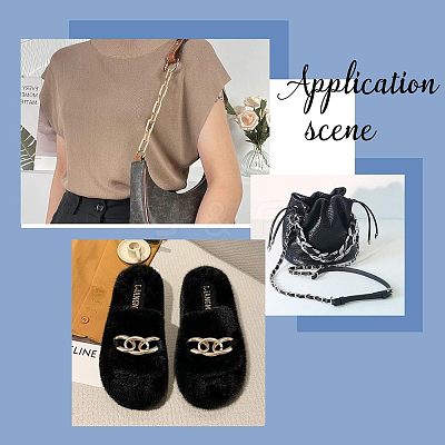 4 Styles Zinc Alloy Decorated Chain FIND-CA0003-92-1