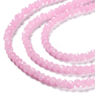 Baking Paint Imitation Jade Glass Bead Strands DGLA-A034-J4MM-A26-1