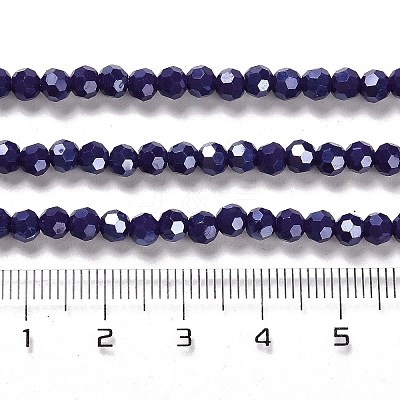 Electroplate Opaque Glass Beads Strands EGLA-A035-P4mm-A09-1