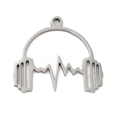 Non-Tarnish 5Pcs 201 Stainless Steel Pendants STAS-B064-10P-1