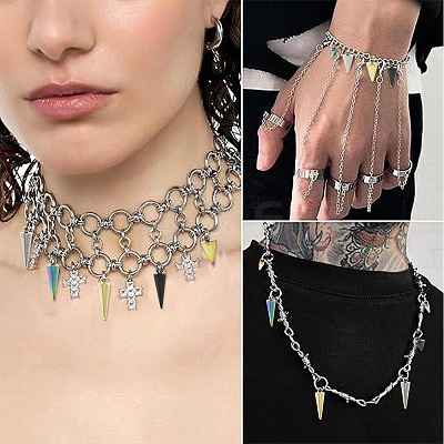 24Pcs 8 Styles 304 Stainless Steel Pendants STAS-FS0002-25B-1