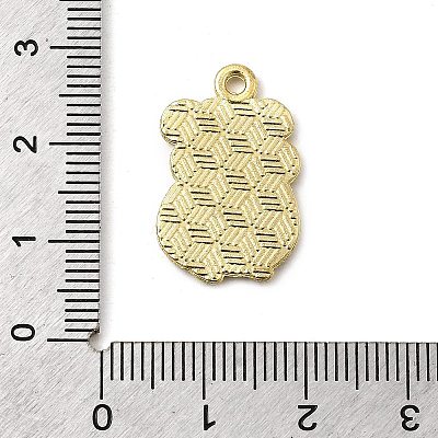 Golden Plated Alloy Enamel Pendants ENAM-L049-01G-09-1