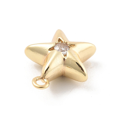 Brass Micro Pave Cubic Zirconia Pendants KK-D283-14G-1