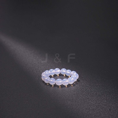 Synthetic Opalite Stretchy Finger Rings FS-WG01730-24-1