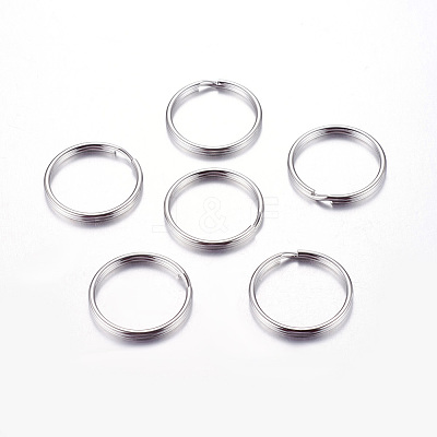 Tarnish Resistant 304 Surgical Stainless Steel Split Key Rings X-J0RBB011-1