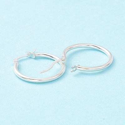 925 Sterling Silver Hoop Earrings STER-P047-13C-S-1
