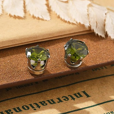 Cubic Zirconia Clip-on Earrings EJEW-L100-01P-08-1