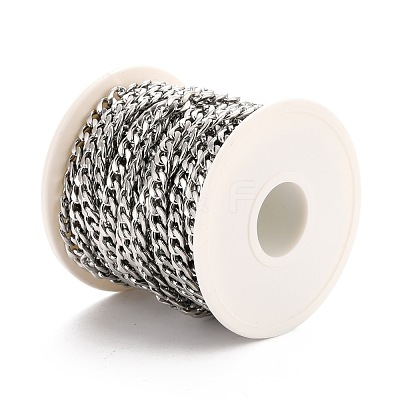 Tarnish Resistant 304 Stainless Steel Cuban Link Chains CHS-K016-02A-P-1