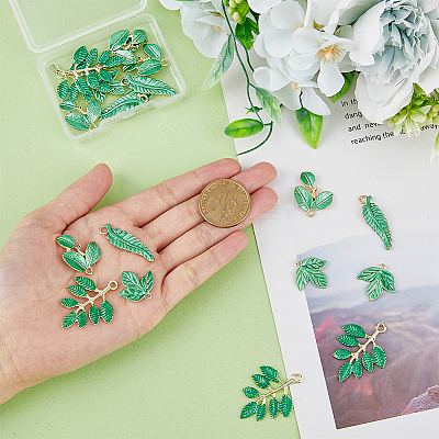 20Pcs 4 Style Rack Plating Alloy Enamel Pendants FIND-FH0007-31-1