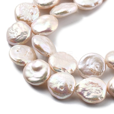 Natural Baroque Keshi Pearl Beads Strands PEAR-B004-16D-03A-1