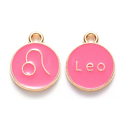 Alloy Enamel Pendants X-ENAM-S124-01A-03G-1