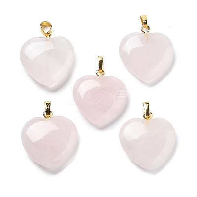 Natural Rose Quartz Pendants G-G956-B05-G-1