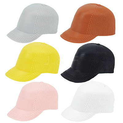 Mini Plastic Peaked Cap for Doll FIND-WH0152-862-1
