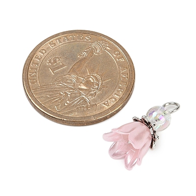 ABS Plastic Pearl with Acrylic Pendants PALLOY-JF03603-1