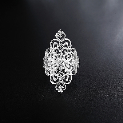 Hollow Out Flower Brass Finger Rings for Women FS-WG816AE-03-1
