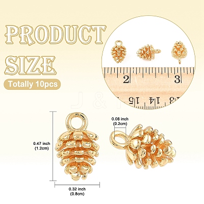 10Pcs Brass Charms KK-YW0004-46-1