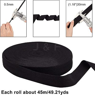 Cotton Cotton Twill Tape Ribbons OCOR-WH0057-30E-02-1