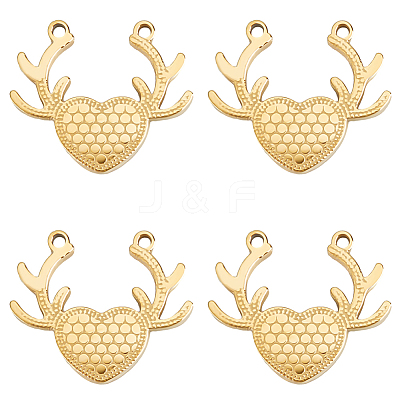 8Pcs 304 Stainless Steel Pendants STAS-BBC0003-09-1