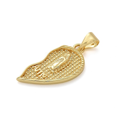 Brass Micro Pave Cubic Zirconia Pendants KK-M319-25G-02-1