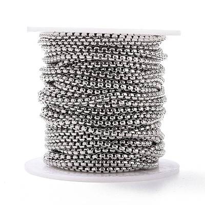 Tarnish Resistant 304 Stainless Steel Box Chains CHS-L017-07B-1