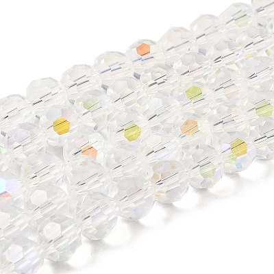 Electroplate Transparent Glass Beads Strands EGLA-A035-T10mm-L19-1