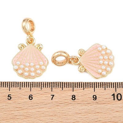 Alloy Enamel European Dangle Charms AL-CBAC2D3-03G-06-1
