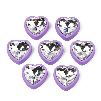 Rubberized Style Acrylic Rhinestone Cabochons MACR-T042-01D-1