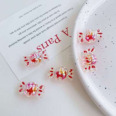 Transparent Acrylic Beads LS-OACR-E025-07-1
