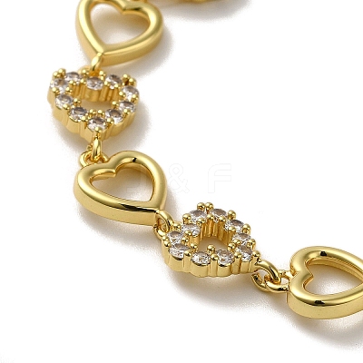 Rack Plating Brass Micro Pave Clear Cubic Zirconia Necklaces KK-R158-14G-1-1