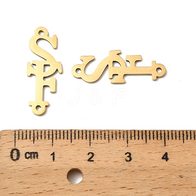201 Stainless Steel Connector Charms STAS-D380-02G-1