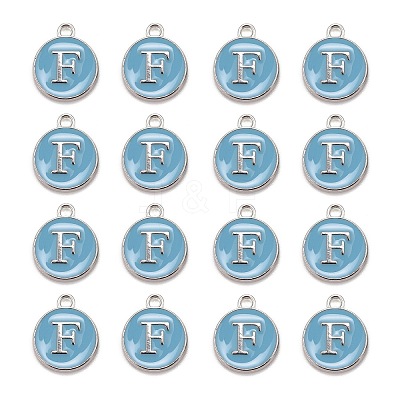 Platinum Plated Alloy Enamel Charms LS-X-ENAM-S118-04F-P-1