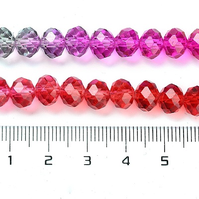 Transparent Painted Glass Beads Strands DGLA-A034-T6mm-A24-1