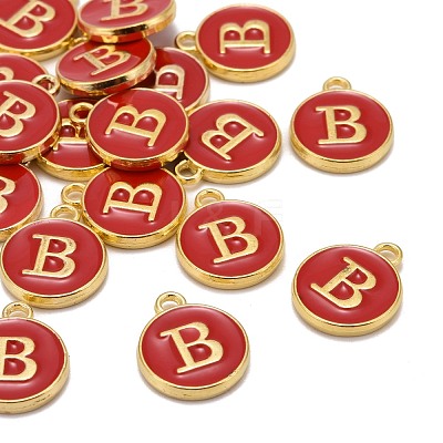 Golden Plated Alloy Enamel Charms ENAM-S118-03B-1