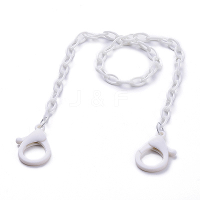 Personalized ABS Plastic Cable Chain Necklaces NJEW-JN03254-07-1